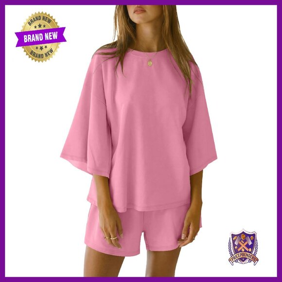 Oversized Lounge Set 2-Piece Pajamas Comfy Loungewear
